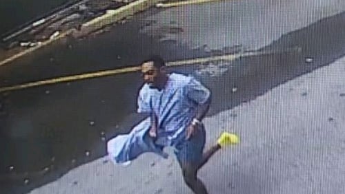 Atlanta police have asked anyone who finds the man's discarded hospital gown or socks to call 911.