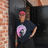 Shyran Blakely, former owner of Sharyn's Showcase, poses  outside of her former club, Saturday, July 13, 2024, in Atlanta. (Hyosub Shin / AJC)