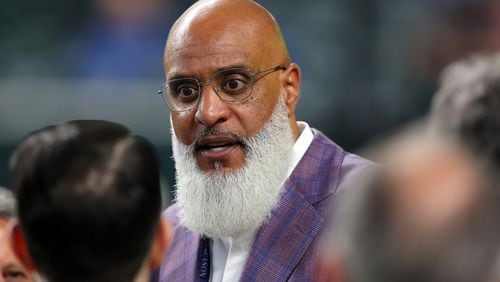 Tony Clark, Executive Director of MLB Players Association, looks on prior to Game One of the World Series between the Arizona Diamondbacks and the Texas Rangers at Globe Life Field on Oct. 27, 2023, in Arlington, Texas. (Stacy Revere/Getty Images/TNS)