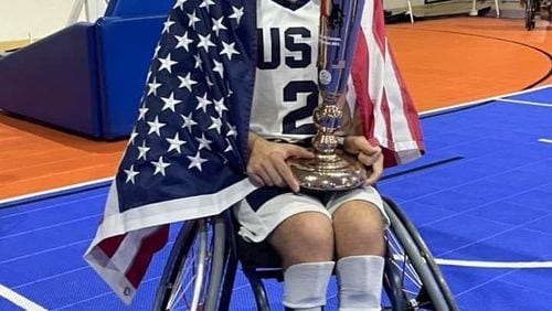 Sam Armas, of Villa Rica, is a professional wheelchair basketball player who will compete with Team USA Wheelchair Handball on Sept. 16-21 in Cairo, Egypt in the 2024 Wheelchair Handball World Championship. Courtesy of Sam Armas