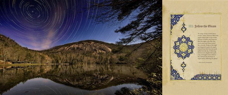 Shock wrote the content and designed and produced a book celebrating the 100th anniversary of Camp Merrie-Woode in North Carolina. Howard contributed photography including of a star trail above the camp and "Old Bald." The process of taking 100-plus long-exposure photographs as the stars moved across the sky (later to be merged to show the stars' movement) required several hours, giving Howard time to write the accompanying poem. Courtesy of Billy Howard