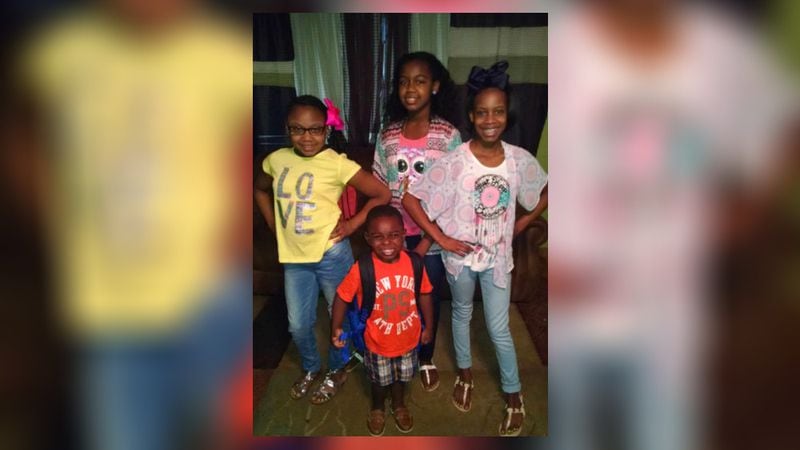 Alasia Franklin is seen with her siblings: Abrianna Franklin (from left), Kylen Fortner, Alasia and Anyia Franklin. 