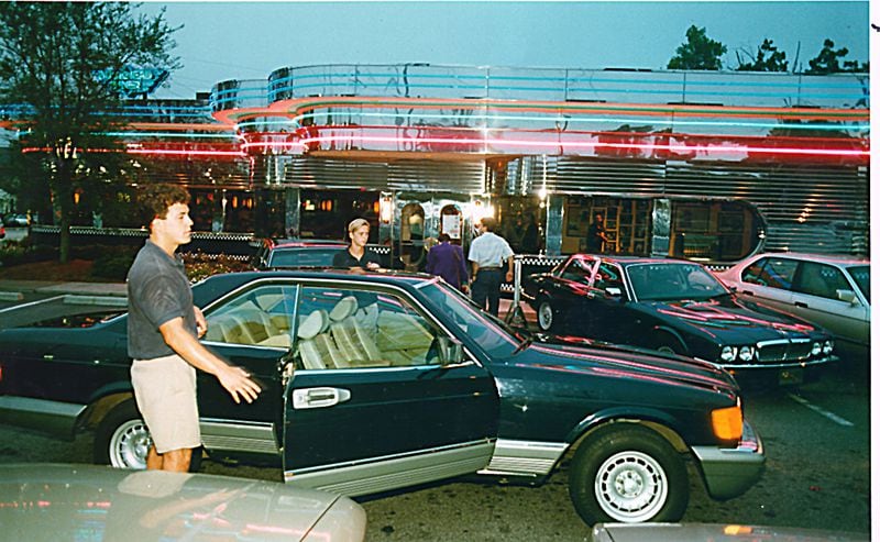 The parking lot at the Buckhead Diner in 1996.