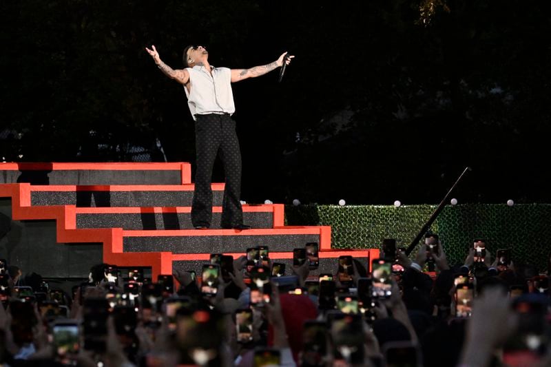 Rauw Alejandro performs during the Global Citizen Festival on Saturday, Sept. 28, 2024, at Central Park in New York. (Photo by Evan Agostini/Invision/AP)