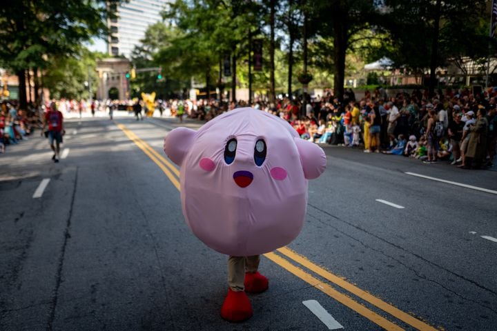 Thousands lined up along Peachtree Street Saturday morning for the annual Dragon Con parade.