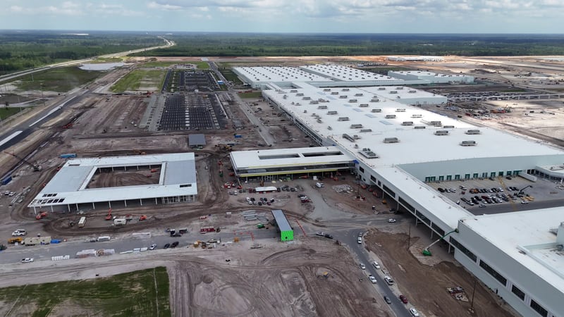 The Hyundai electric vehicle assembly plant, seen here on June 18, 2024, is to begin production of the Hyundai IONIQ 5 later this year. (Photo courtesy of HMGNA)