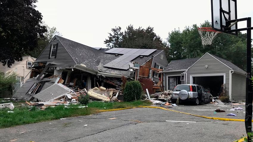 Photos: Fires and explosions destroy homes near Boston