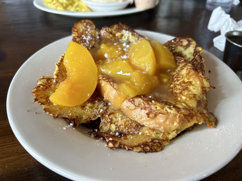 Peach cobbler French toast from Gritz Brunch Bar.