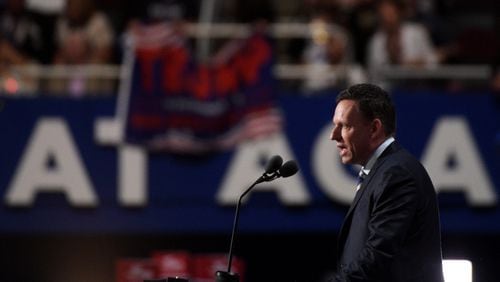 Peter Thiel, co-founder of PayPal, at the Republican National Convention. (Photo by Jeff Swensen/Getty Images)