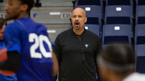 Georgia State coach Rob Lanier saw his team improve to 11-6. AJC file photo.