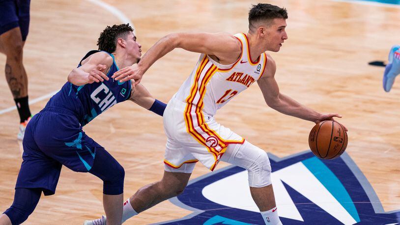 Atlanta Hawks guard Bogdan Bogdanovic (13) during the first half