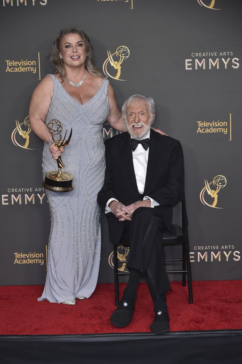 Arlene Van Dyke, left, and Dick Van Dyke attend night one of the Creative Arts Emmy Awards on Saturday, Sept. 7, 2024, in Los Angeles. (Photo by Richard Shotwell/Invision/AP)