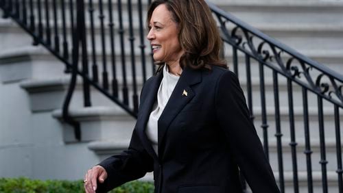 Vice President Kamala Harris walks back into the White House after speaking from the South Lawn of the White House in Washington, Monday, July 22, 2024, during an event with NCAA college athletes. This is her first public appearance since President Joe Biden endorsed her to be the next presidential nominee of the Democratic Party. (AP Photo/Susan Walsh)