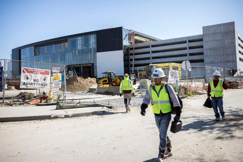 SAVANNAH, GA - FEBRUARY 21, 2024: Construction delays have pushed back the opening of the expanded Savannah Convention Center, Wednesday, Feb. 21, 2024, Savannah, Ga..  (AJC Photo/Stephen B. Morton)