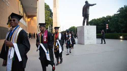 Morehouse College, shown last May, is dealing with sexual misconduct allegations against some of its employees. STEVE SCHAEFER / SPECIAL TO THE AJC