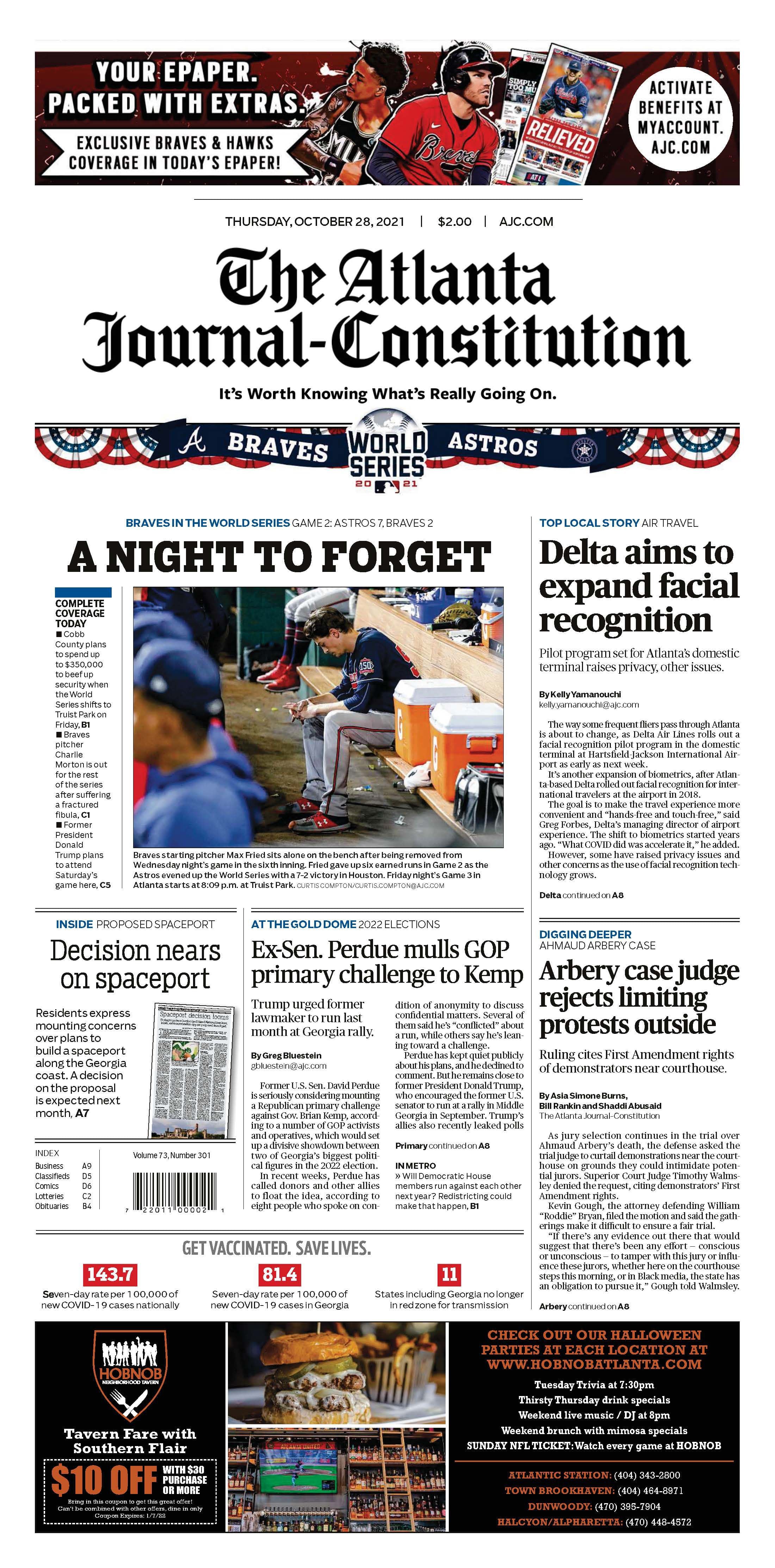 How to find the AJC Braves pages, print editions and other keepsakes from  the Braves' season