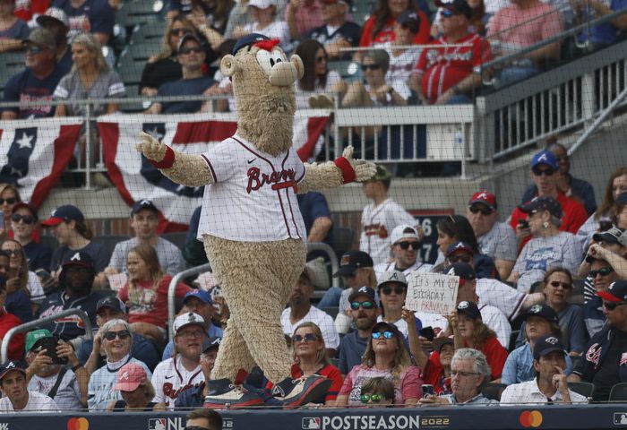 The Braves have never lost the NL East with Blooper as their mascot! : r/ Braves