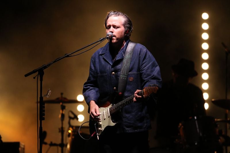 Jason Isbell and the 400 Unit played the first major concert since the pandemic for Live Nation's "Live From the Drive-In" series, held in the parking lot of Ameris Bank Amphitheatre on Oct. 16, 2020.