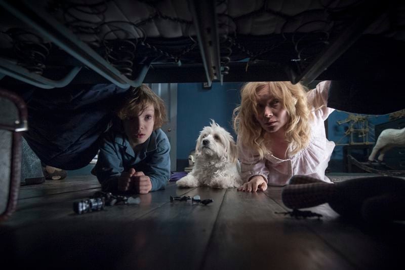 This image released by IFC Films shows Noah Wiseman, left, and Essie Davis in a scene from the film "The Babadook." (IFC Films via AP)