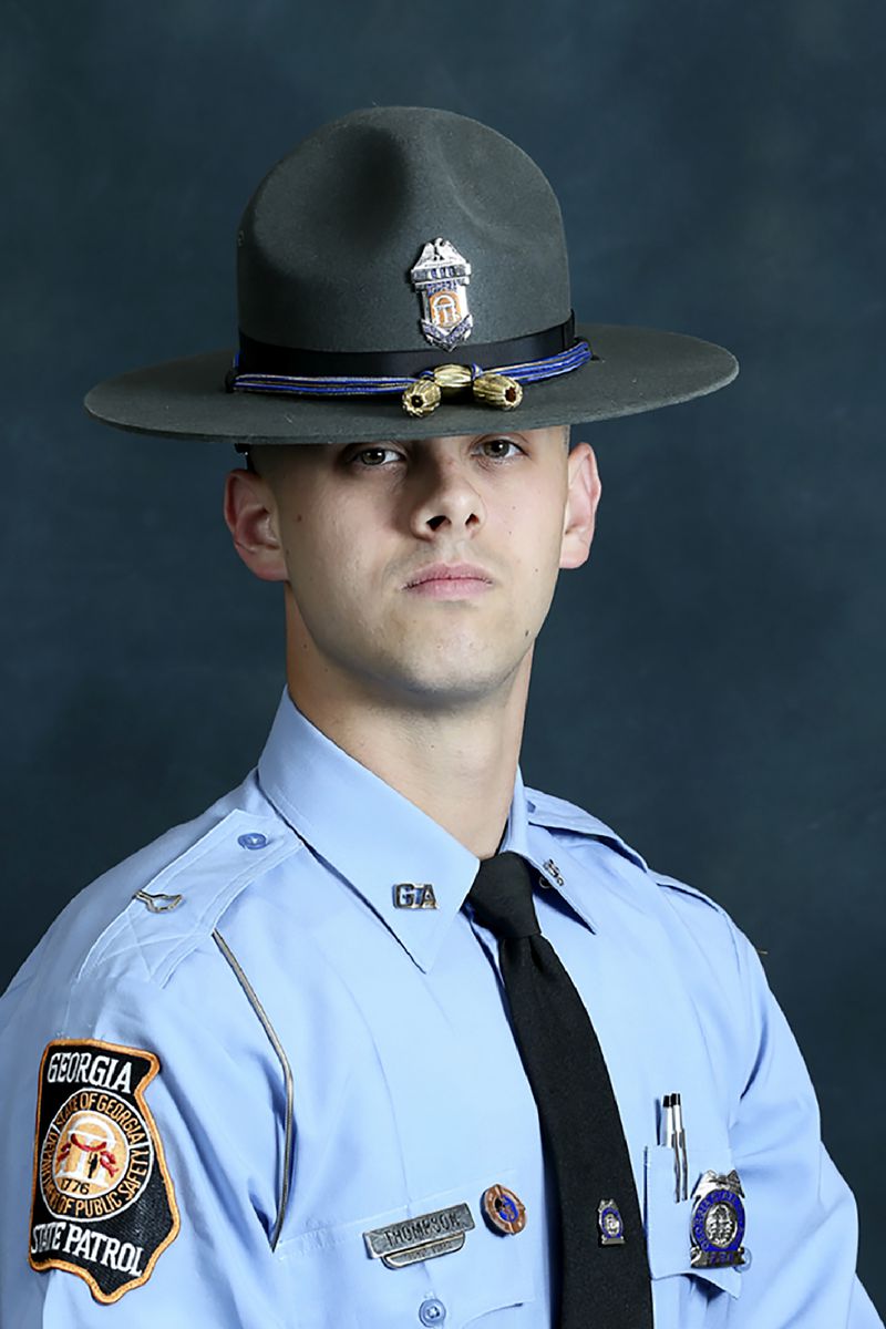 FILE - This undated photo provided by the Georgia Department of Public Safety in 2020 shows State Trooper Jacob Gordon Thompson. On Aug. 7, 2020, Thompson fatally shot Julian Lewis, a 60-year-old Black man, after knocking Lewis' car into a ditch, after the motorist failed to pull over for a traffic stop in Screven County, Georgia. Thompson was fired and charged with murder, but walked free after a grand jury declined to indict him. Newly released dash camera video from Thompson's patrol cruiser raises new questions about the shooting. (Georgia Department of Public Safety via AP, File)