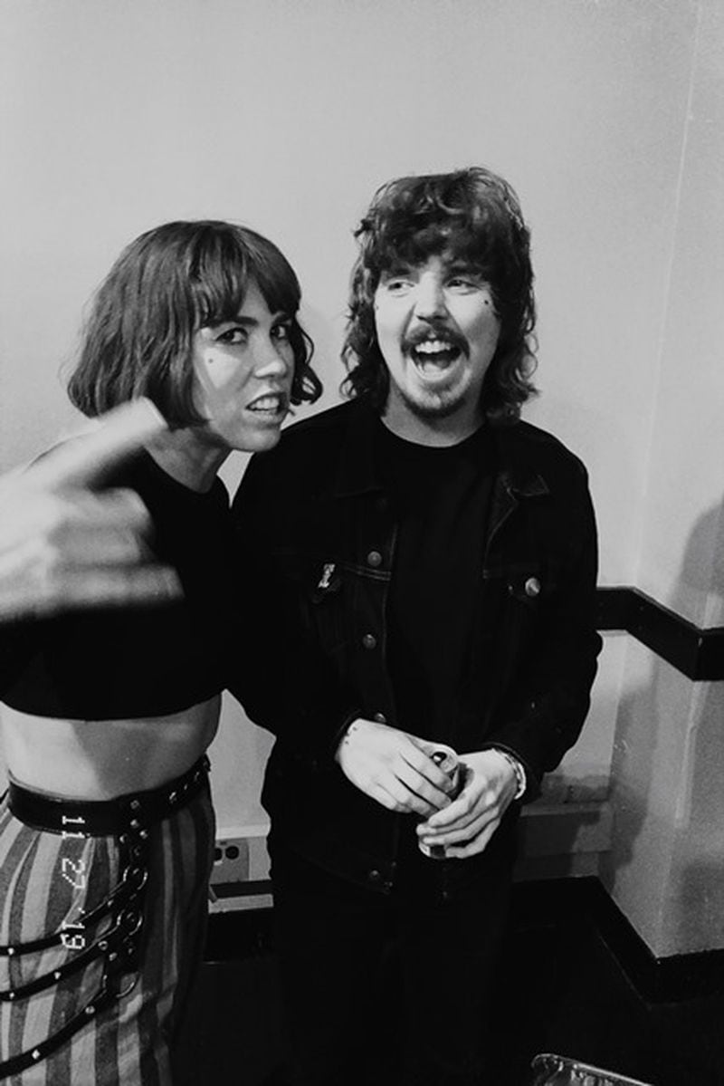 Grouplove singer Hannah Hooper (left) and bassist Dan Gleason. The band just finished a new record at Big Trouble, the Little Five Points studio co-owned by Gleason.