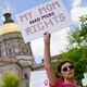 Activists rally in 2022 outside the Georgia State Capitol in Atlanta in support of abortion rights. (Elijah Nouvelage/AFP via Getty Images/TNS)