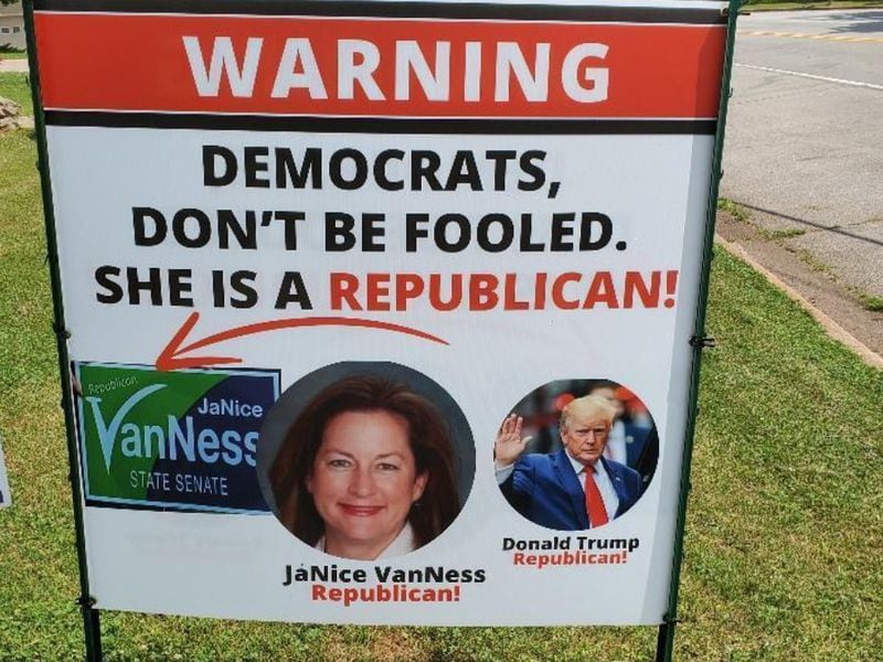 A yard sign in Rockdale County. 