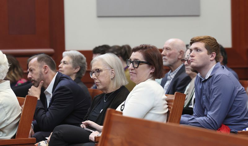 Attendees listen during a hearing about a proposed constitutional amendment before the Utah Supreme Court in Salt Lake City on Wednesday, Sept. 25, 2024. (Jeffrey D. Allred/The Deseret News via AP, Pool)