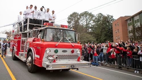 Scenes from the UGA National Championship Celebration Parade in Athens, GA., on Saturday, January 15, 2022. (Photo/ Jenn Finch)