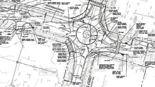 Snellville recently approved a $1.6 million contract for a roundabout at Clower Street at Wisteria Road, right in/right out at North Road/Oak Road, as well as curb and sidewalk improvements on all roads. (Courtesy City of Snellville)