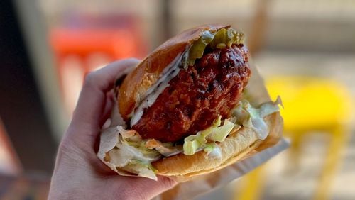 The Classic chicken sandwich at How Crispy Express packs a lot of flavor. Angela Hansberger for The Atlanta Journal-Constitution