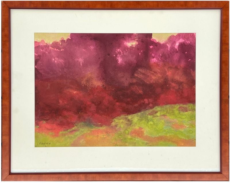 “Untitled,” Richard Mayhew, watercolor on paper. Mayhew has called his works “mindscapes” as opposed to landscapes, emphasizing the extent to which he views his works as personal explorations of space and color.