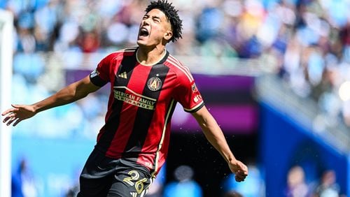 Atlanta United’s Caleb Wiley was voted the MLS Player of the Week on Monday after scoring two goals and adding an assist in last week’s 3-0 road win against Charlotte. (Photo by Mitchell Martin/Atlanta United)