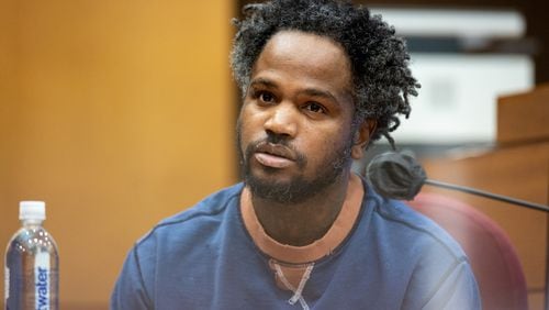 Trontavious Stephens testified as a state's witness in the ongoing YSL trial against rapper Young Thug and others on Wednesday, January 3, 2024. (Arvin Temkar / arvin.temkar@ajc.com)