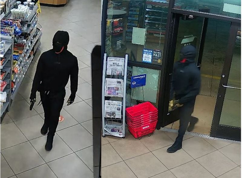 The man’s killer, who walked with a peculiar gait, was captured on the store’s surveillance cameras wearing a black ninja-like mask and hood with a drawstring pulled tight to his head. He also wore gloves, long sleeves, slacks and boots.