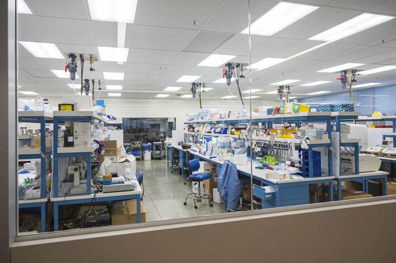 A lab inside Complete Genomics in San Jose, Calif., Monday, July 22, 2024. (AP Photo/Nic Coury)