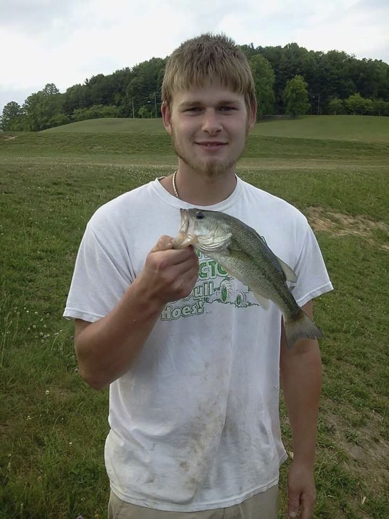 FILE - This 2012 family photo shows Austin Hunter Turner at the age of 18, fishing with friends close to home in Bristol, Tenn. (Brian Goodwin via AP, File)