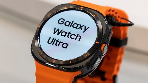 Samsung Galaxy Watch Ultra is displayed during a media preview at Samsung Galaxy Experience space, Tuesday, July 9, 2024, in New York. Samsung is dressing up its wearable devices in technology's latest fashion — artificial intelligence. (AP Photo/Yuki Iwamura)