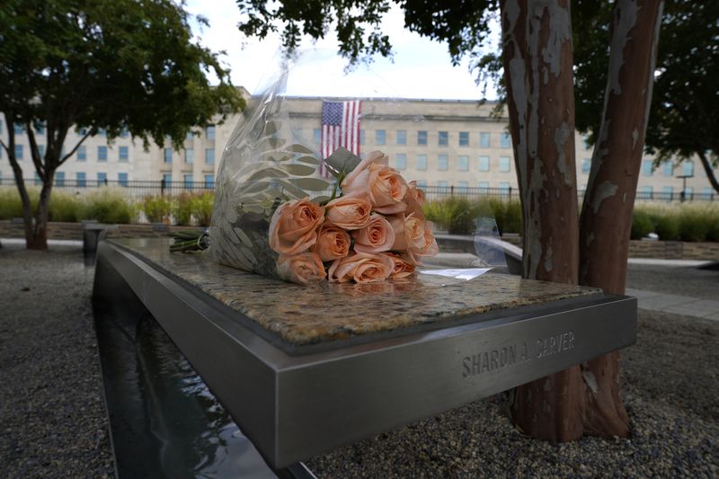 The Pentagon National 9/11 Memorial in Washington, D.C., on Saturday, Sept. 11, 2021. (Yuri Gripas/Abaca Press/TNS)