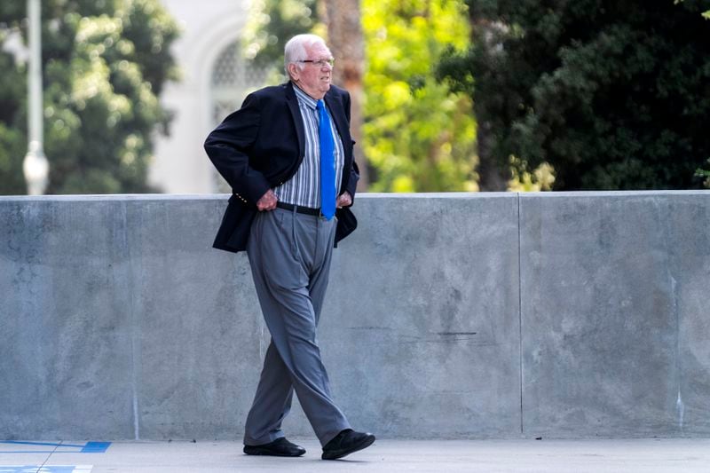 Orange County Superior Court Judge Jeffrey Ferguson walks out of court after attending a preliminary hearing in Los Angeles, Thursday, June 20, 2024. (AP Photo/Damian Dovarganes)