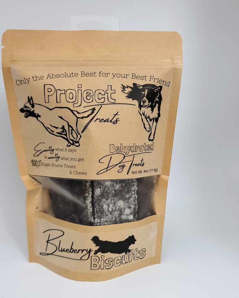 Blueberry dog treats from Project Good Dogs. Courtesy of Project Good Dogs