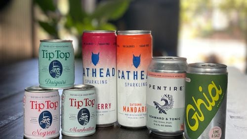 Here are a few of the canned cocktails currently available. Krista Slater for The Atlanta Journal-Constitution