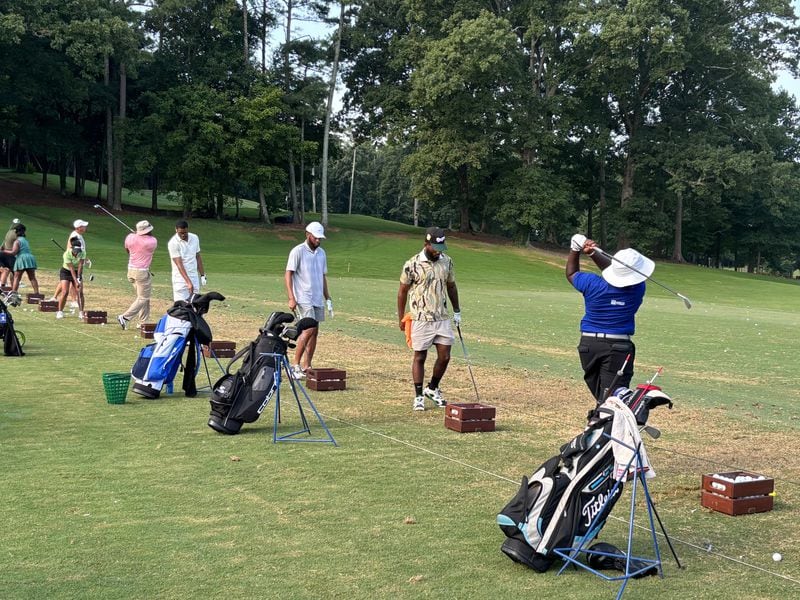 The range at Charlie Yates Golf Course was loaded for Eastside Golf's Community Golf Day, Aug. 3, 2024. (Photo by Stan Awtrey)