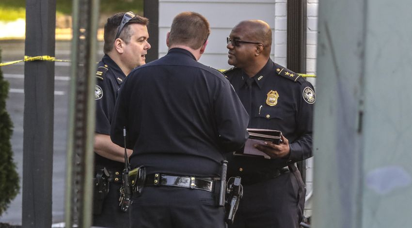 Atlanta police investigate a fatal shooting at One Riverside West located at 2030 Main Street in northwest Atlanta. 
