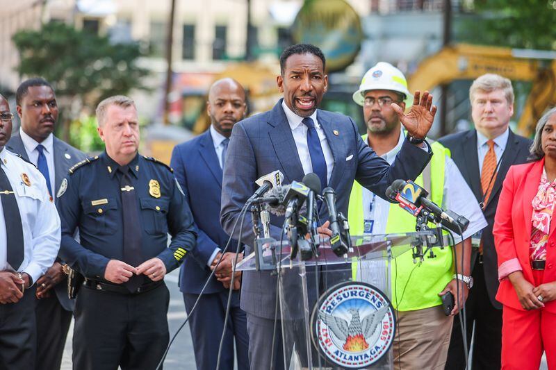 The mayor of Atlanta, Andre Dickens, in Midtown.