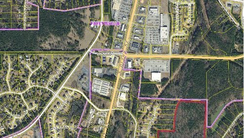 Plans to develop this tract in southern Fayetteville would put 233 homes on lots of about 7,200 square feet each. Courtesy City of Fayetteville