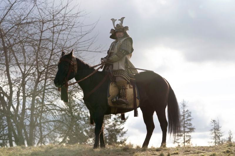 This image released by FX shows Hiroyuki Sanada in a scene from "Shogun." (Katie Yu/FX via AP)