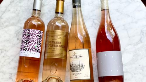 Rosé styles range from very pale, dry and delicate, to richly deep fuchsia and fruit-forward. Krista Slater for The Atlanta Journal-Constitution