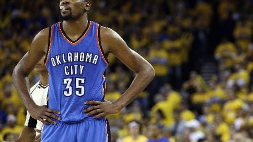 Kevin Durant is the jewel of the 2016 NBA free agent class. (AP Photo)