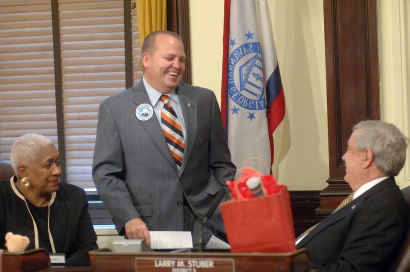 Tony Thomas, center, served five terms on the Savannah City Council prior to losing in the 2019 election. He's now running to once again be an alderman. (Richard Burkhart/Savannah Morning News)